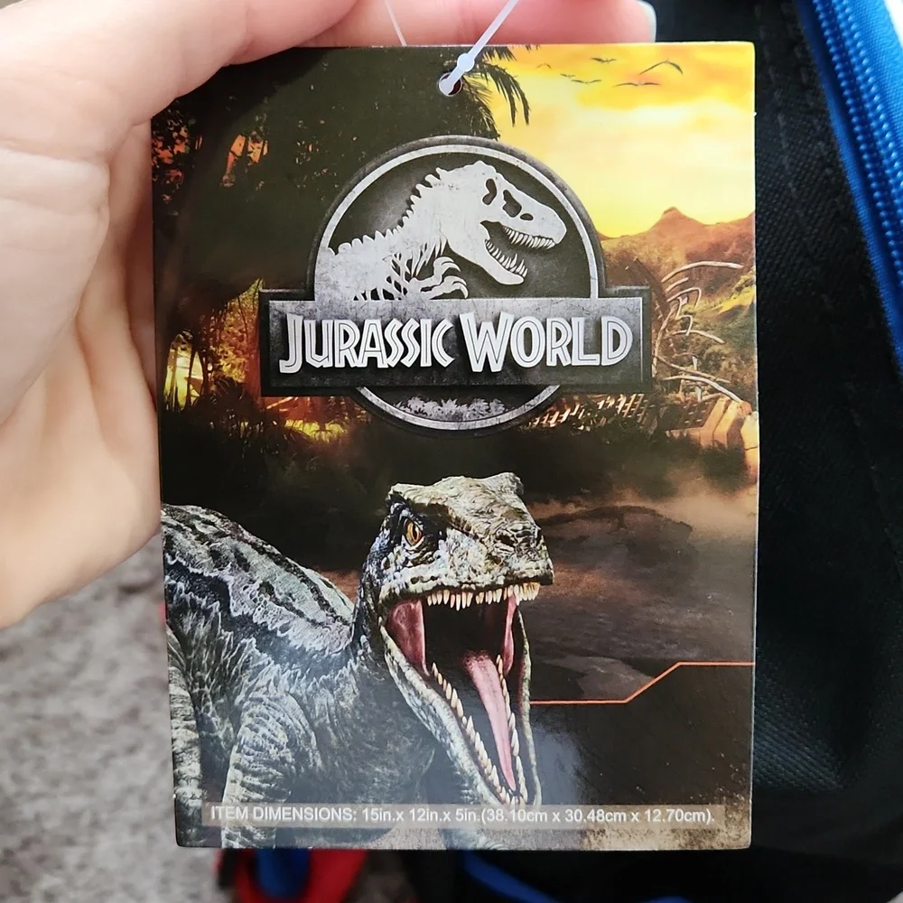Jurassic Park T-Rex Backpack w/Water Bottle Pocket Back To School